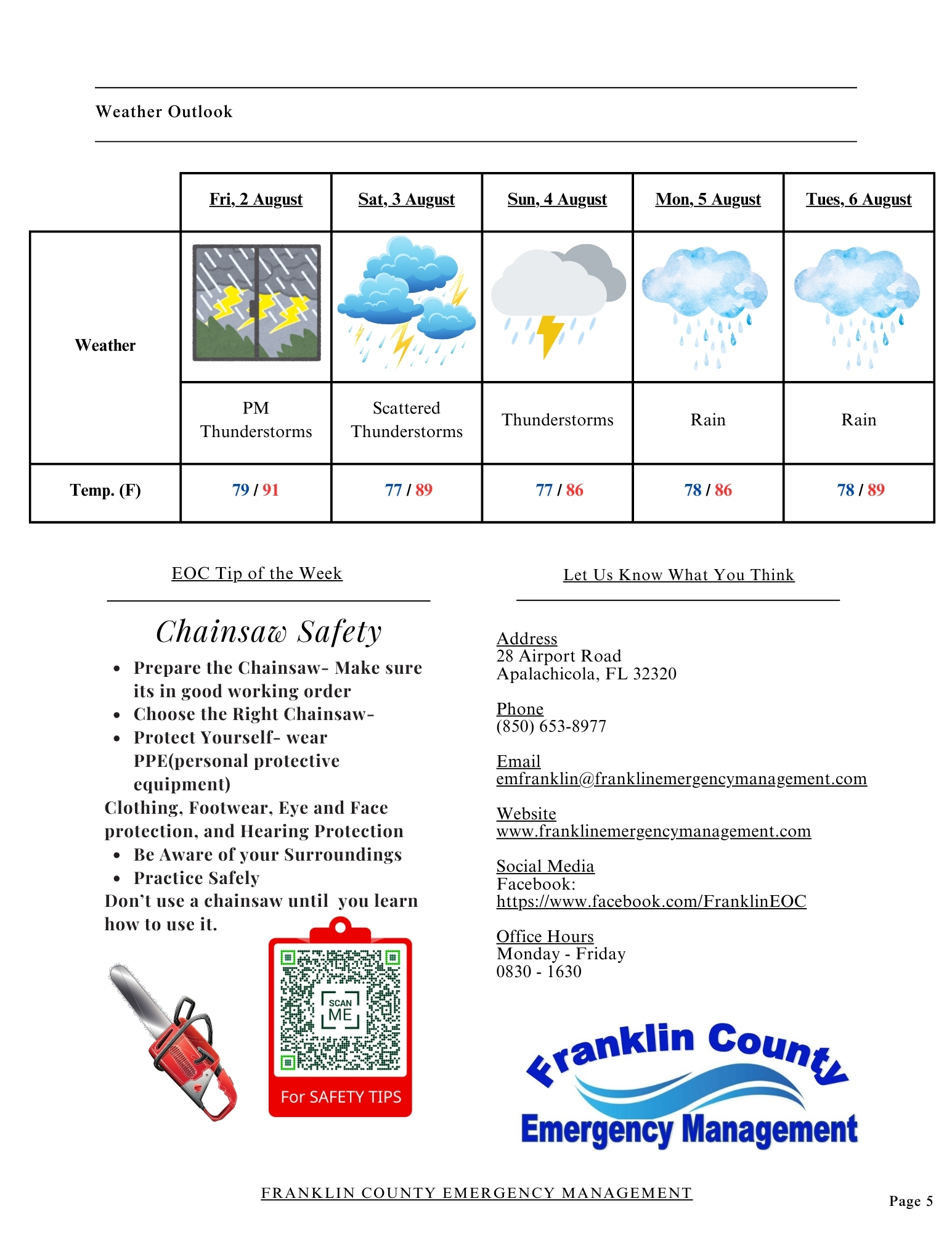 Er Newsletter Weekly Newsletter – Franklin County Emergency Management
